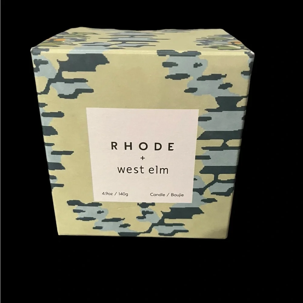NIB Rhode + West Elm Thistle & Wildflower 4.9 oz Single Wick Scented Candle